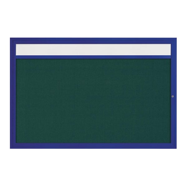 Slim Enclosed Corkboard, 36"x36", Bronze Alum Frame/Buff